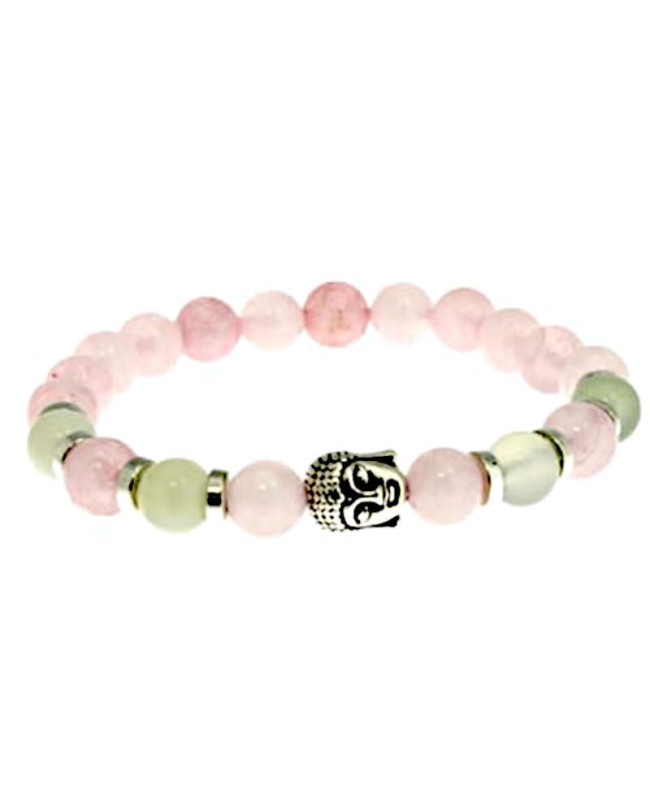 Bracelet de perle en pierre naturelle de jaspe rose zébrée 8mm