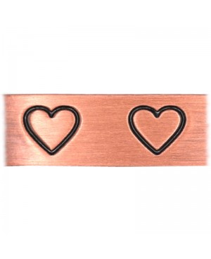 Bracelet 6 aimants cuivre avec cœurs pour le confort articulaire - Aimia