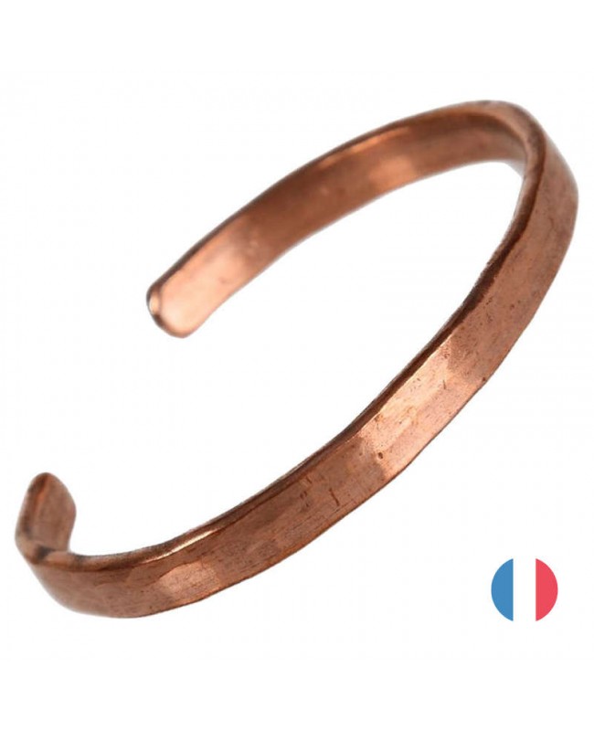 Bracelet cuivre pur massif fabriqué artisanalement en France